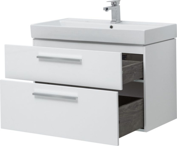 Тумба с раковиной Aquanet Nova 90 белый (2 ящика)