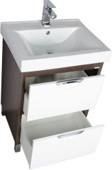 Тумба с раковиной Aquanet Гретта 60 венге (2 ящика)