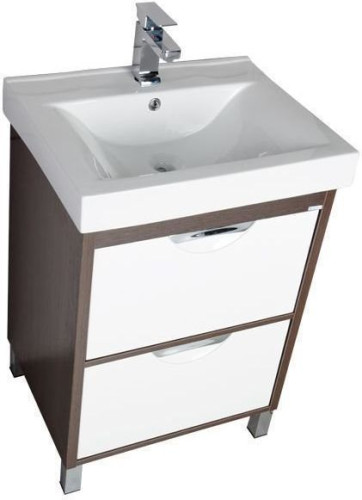 Тумба с раковиной Aquanet Гретта 60 венге (2 ящика)