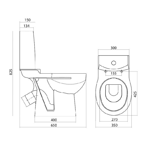 Унитаз-компакт Santek Аллегро Лайт, сиденье обычное