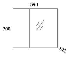 Зеркальный шкаф Astra Form Соло 60