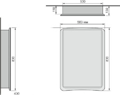 Зеркальный шкаф Velvex Iva 60