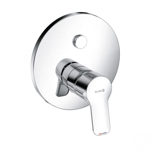 Смеситель для ванны и душа KLUDI PURE&EASY встраиваемый, внешняя часть, автоматический переключатель душ/ванна PUSH&SWITCH, хром (376590565)