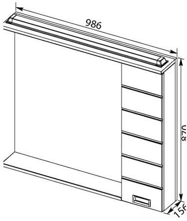 Зеркало-шкаф Aquanet Сити 100 венге