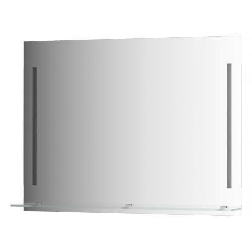 Зеркало настенное c полочкой и 2-мя встроенными LED-светильниками Ledline-S EVOFORM 100x75 см, BY 2166