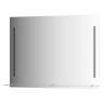 Зеркало настенное c полочкой и 2-мя встроенными LED-светильниками Ledline-S EVOFORM 100x75 см, BY 2166