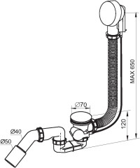 Сифон для ванны SantecPro (AR65)