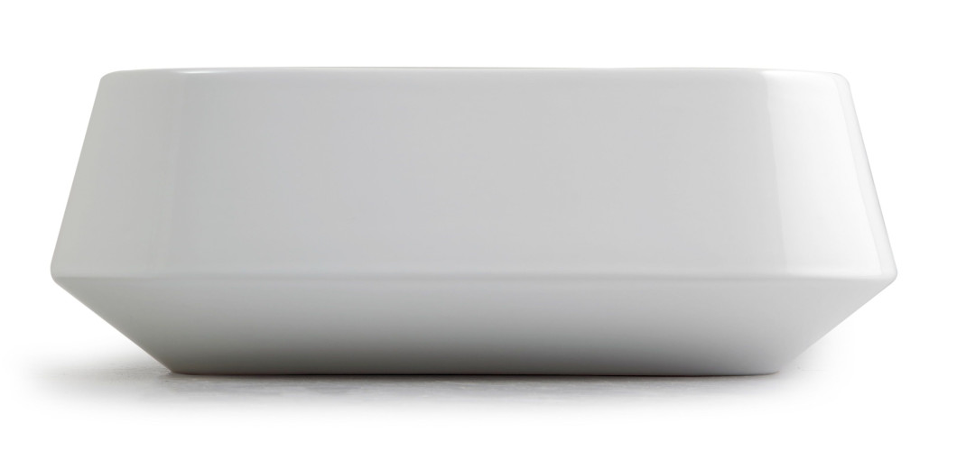 White Tao, накладная прямоугольная раковина 50x42x18h см, цвет белый глянцевый