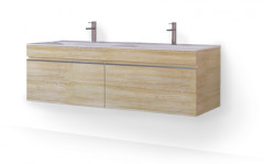Тумба под раковину RAVAL Twins 140 подвесная Дуб сонома (Twi.01.140/P/DS)