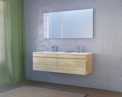 Тумба под раковину RAVAL Twins 140 подвесная Дуб сонома (Twi.01.140/P/DS)