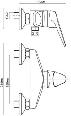 Смеситель для душа Aquanet Aura SD20087