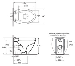 Унитаз Azzurra Clas+ CLP 100/P