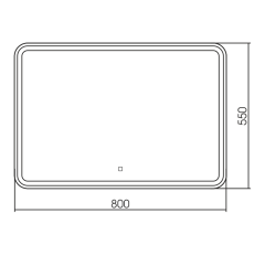 Зеркало AZARIO Давид 800х550 c подсветкой и диммером, сенсорный выключатель (LED-00002533)