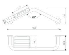 Поручень 46см. с мыльницей RUSH Bianki (BI76910)