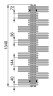 Полотенцесушитель Zehnder Yucca YSD-130-050