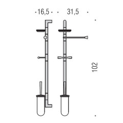 Подвесная стойка Colombo Design Isole pantane B9422.000