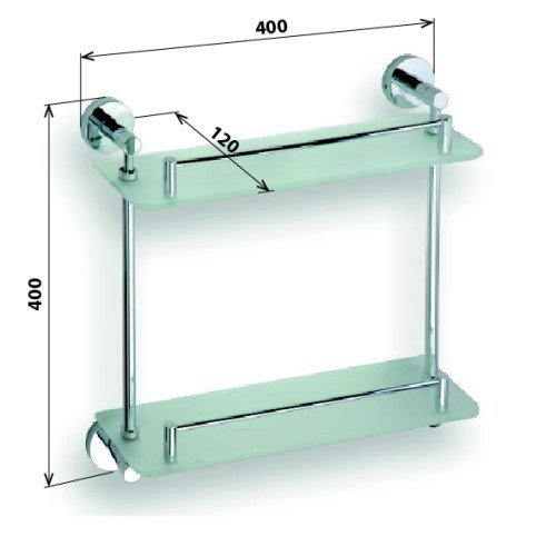 Полка стеклянная Bemeta Omega 104202122