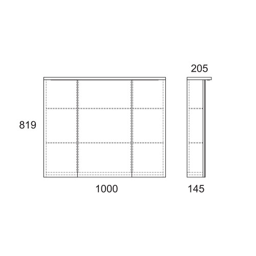 Зеркальный шкаф OWL 1975 Malaren 100 с LLED подсветкой