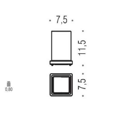 Стакан для зубных щеток Colombo Design Look B1641.RRO