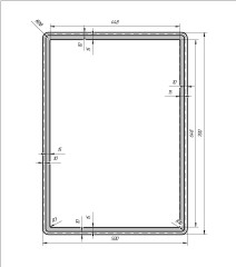 Зеркало TINY, 50 см, без подсветки