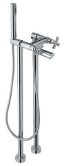 Emmevi Spirit New, двухвентильный напольный смеситель для ванны с набором для душа, цвет хром