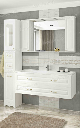 Тумба с раковиной Francesca Империя П 120 белый (2 ящ. ум. Элен 120)