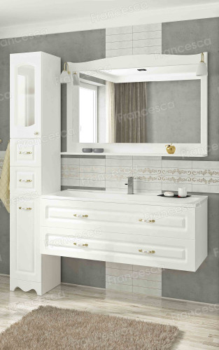 Тумба с раковиной Francesca Империя П 120 белый (2 ящ. ум. Элен 120)