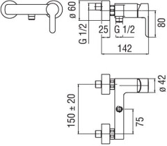 Смеситель для душа Nobili ABC AB87130CR