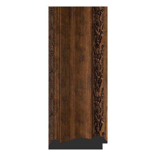 Зеркало настенное с фацетом EVOFORM в багетной раме состаренная бронза, с орнаментом, 72х162 см, BY 3585