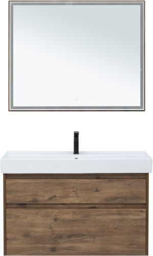 Мебель для ванной Aquanet Nova Lite 100 дуб рустикальный (2 ящика)