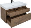 Мебель для ванной Aquanet Nova Lite 100 дуб рустикальный (2 ящика)