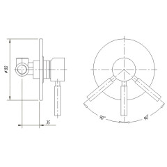 Смеситель для душа Migliore Fortis ML.FRT-5230.CR