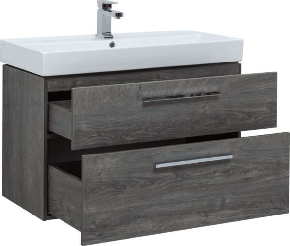 Тумба с раковиной Aquanet Nova 90 дуб рошелье (2 ящика)