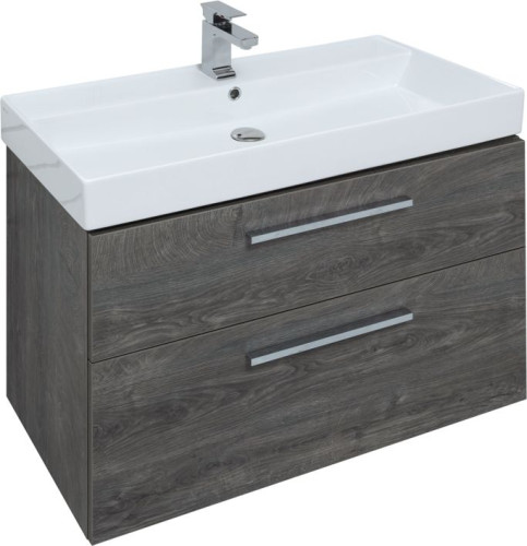 Тумба с раковиной Aquanet Nova 90 дуб рошелье (2 ящика)