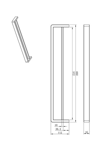 Полотенцедержатель двойной Aperto 081404 Cr