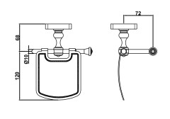 Держатель для туалетной бумаги Antik Duo 080903 Br