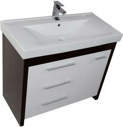 Тумба с раковиной Aquanet Тиана 100 венге