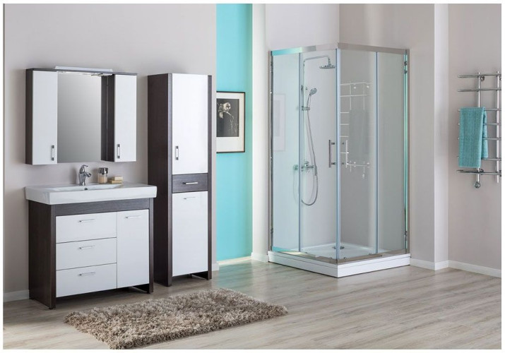 Тумба с раковиной Aquanet Тиана 100 венге