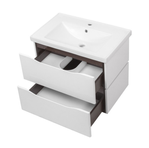 Комплект в ванную Ceruttispa тумба Сицилия 70 подвесная с умывальником "Кантэ 70"