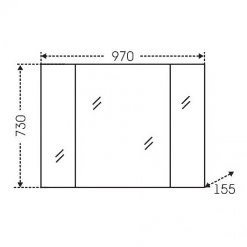 Зеркальный шкаф СанТа Стандарт 100 со светом