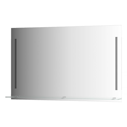 Зеркало настенное c полочкой и 2-мя встроенными LED-светильниками Ledline-S EVOFORM 120x75 см, BY 2167