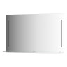 Зеркало настенное c полочкой и 2-мя встроенными LED-светильниками Ledline-S EVOFORM 120x75 см, BY 2167