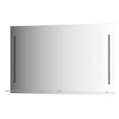 Зеркало настенное c полочкой и 2-мя встроенными LED-светильниками Ledline-S EVOFORM 120x75 см, BY 2167