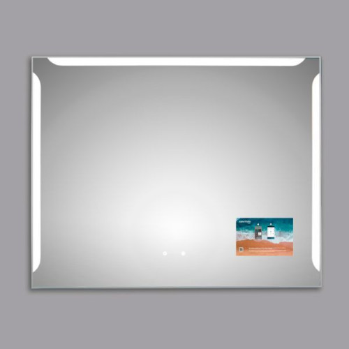 Xpertials ALICE SM, зеркало 120х80 см, LED свет, вкл/выкл с диммером, ЖК-экран, профиль матовый хром