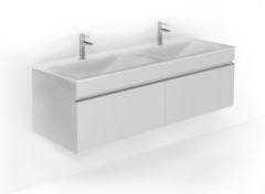 Тумба под раковину RAVAL Twins 140 подвесная белая (Twi.01.140/P/W)