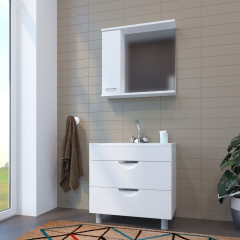 Зеркало-шкаф навесной без подсветки MIXLINE Анри-75 левый (537419)