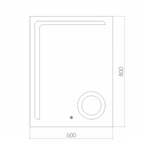 Зеркало AZARIO Клио 600х800, LED подсветка с диммером, сенсорный выключатель, увеличительное зеркало (ФР-00001417)