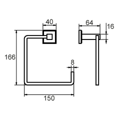 Кольцо для полотенец Milardo Labrador LABSM00M52