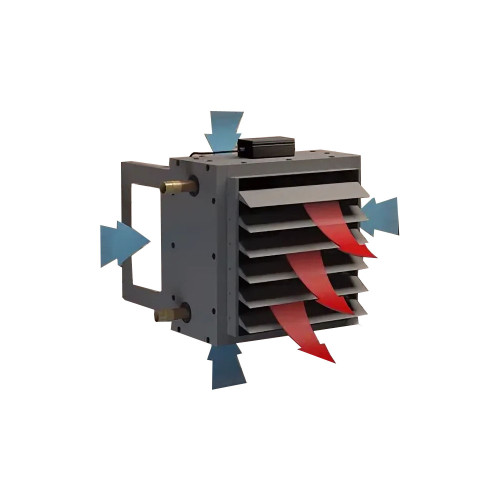 Тепловентилятор Varmann VHLS 500 RAL9007, с воздухораздающим модулем в виде односторонних жалюзи