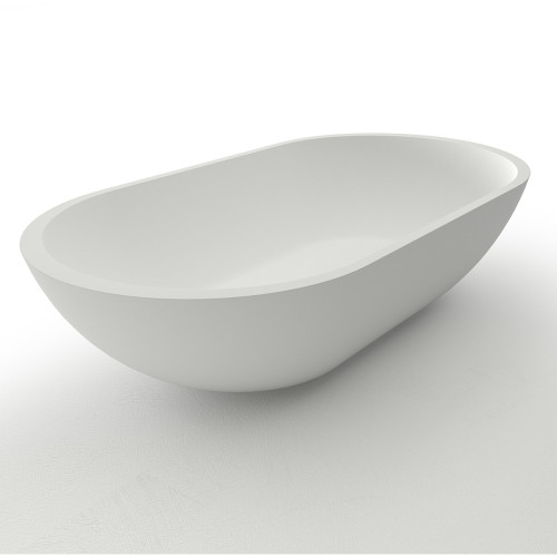 AZARIO AZ-1132S Раковина накладная из искусственного камня 650x350x160, белая матовая (AZ-1132S)